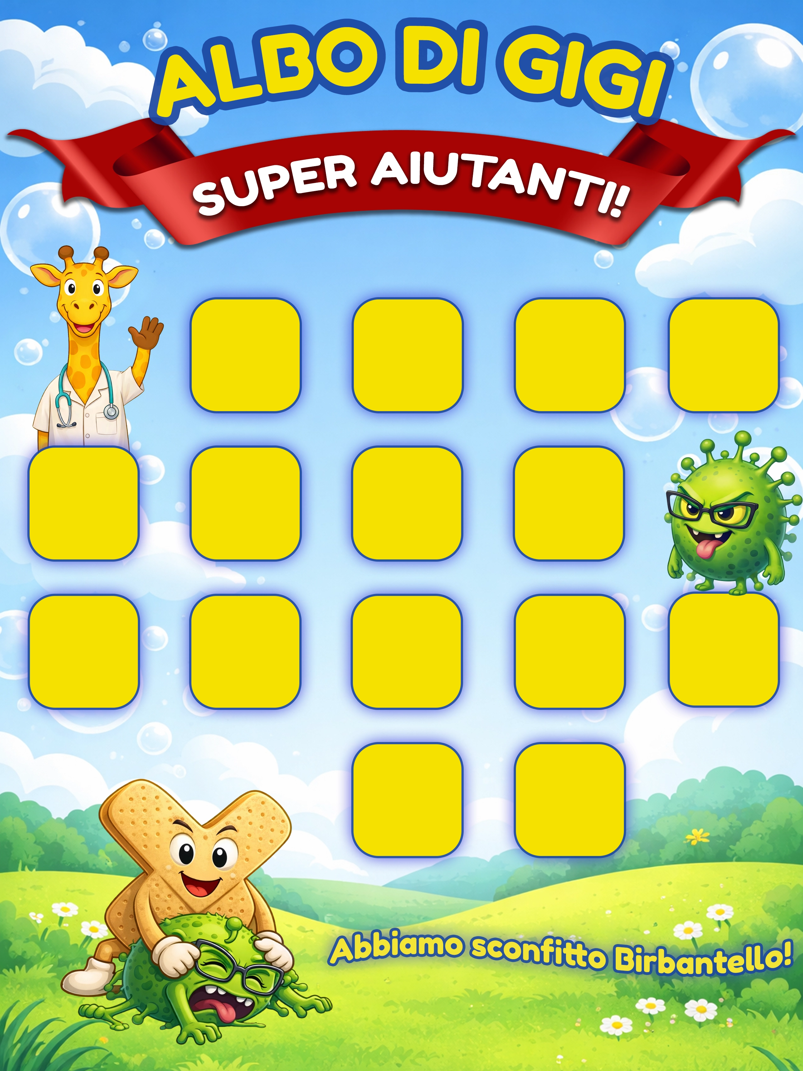 Tabellone dei Super Aiutanti di Gigi